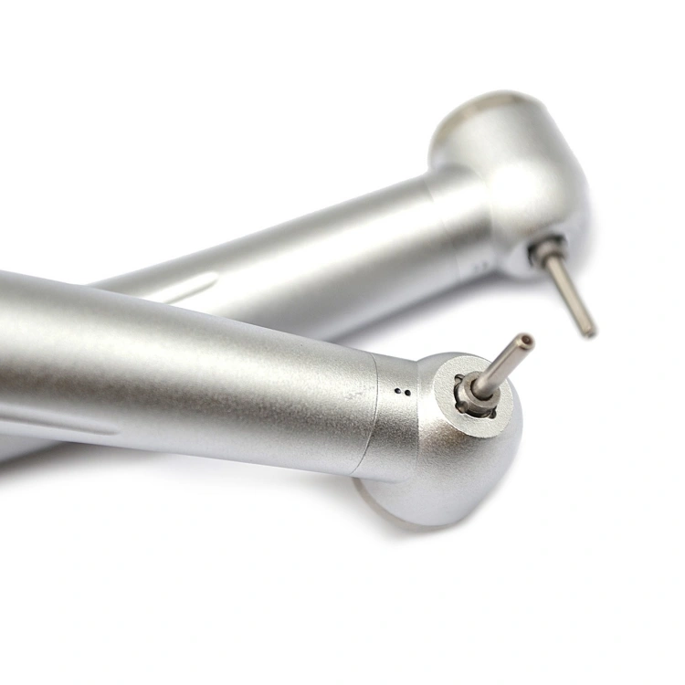 Single water spray outlet on chrome plated dental handpiece head