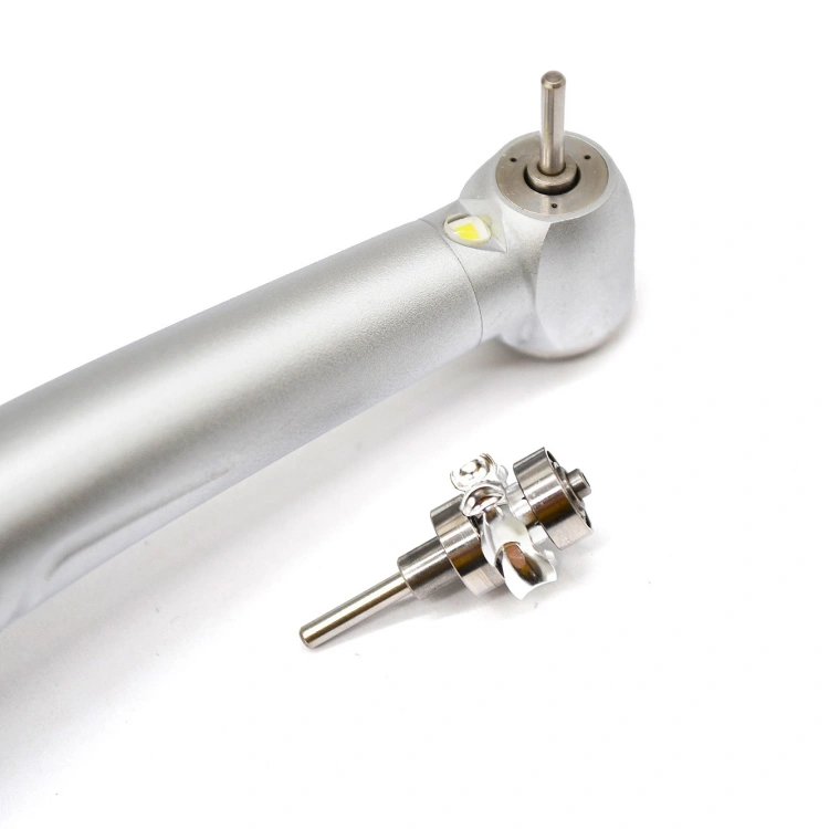 LED dental handpiece head with connector