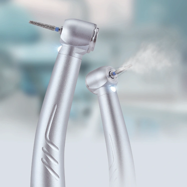 Three-point water spray LED dental handpiece